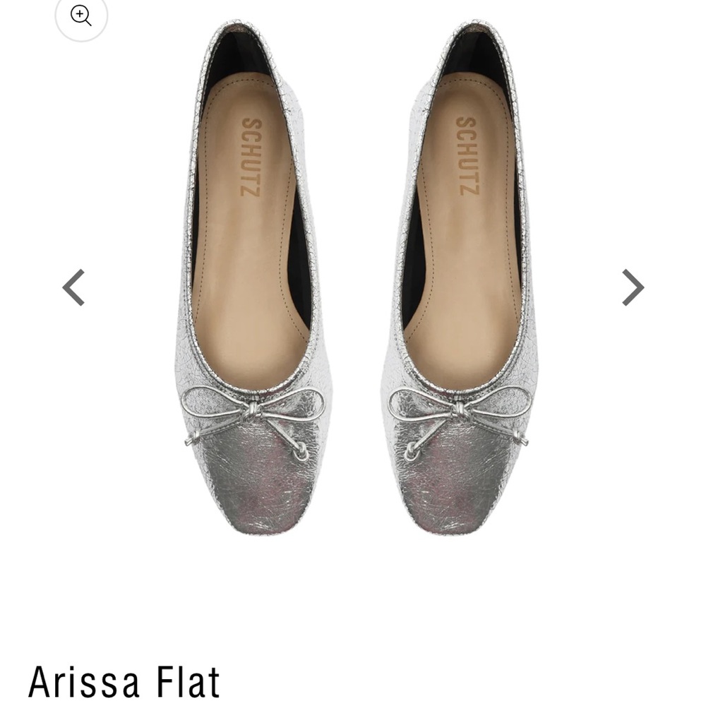 Schutz Arissa Ballet Flat / Chrome